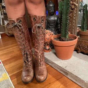Seychelles Brown Lace-Up Boots